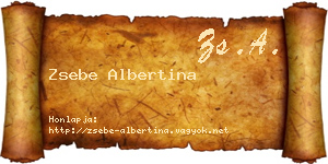 Zsebe Albertina névjegykártya